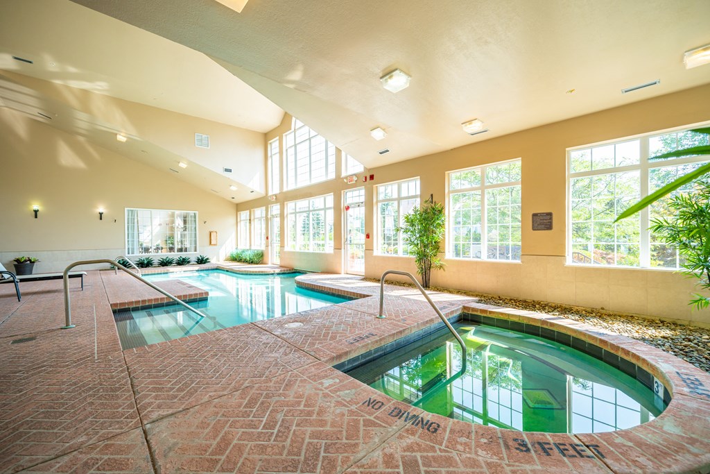 Indoor pool and hot tub