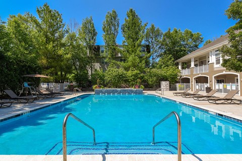 the swimming pool at our apartments