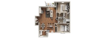 Gables Floor Plan at Highlands at Warwick Apartments, Lilitz, 17543