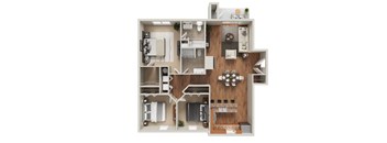 Grayson Floor Plan at Highlands at Warwick Apartments, Pennsylvania 17543