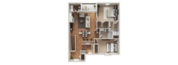 Greenfield Floor Plan at Highlands at Warwick Apartments, Lilitz, PA 17543