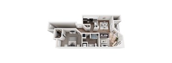 Kingsley Upper floorplan at Heather Ridge Apartments, Westland