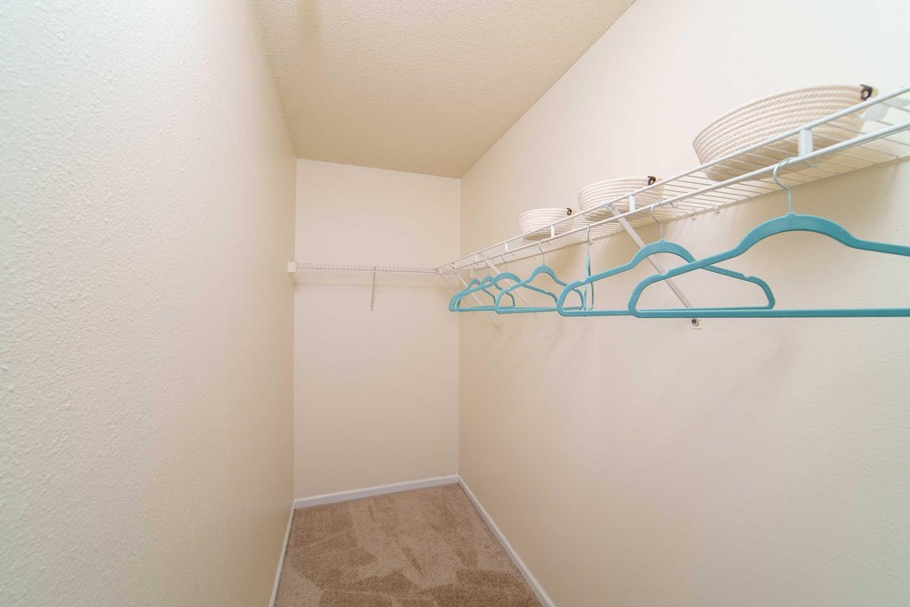 our spacious closets are stocked with plenty of towels and clothes