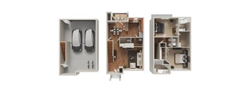Maplewood Floor Plan at Highlands at Warwick Apartments, Pennsylvania