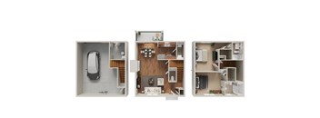 Meadowbrook Floor Plan at Highlands at Warwick Apartments, Lilitz