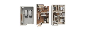 Milestone Floor Plan at Highlands at Warwick Apartments, Lilitz, PA 17543