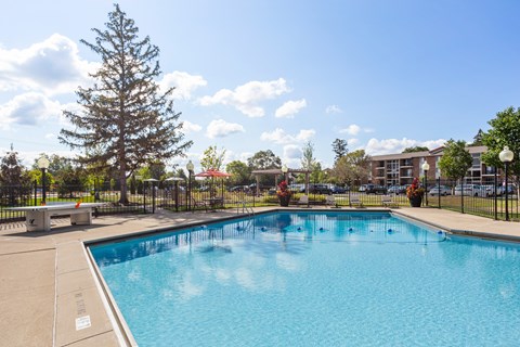Outdoor swimming pool at fifty9 Grove Apartments, Naperville, IL, 60563