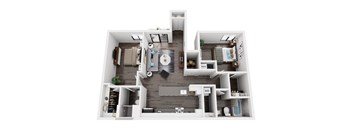 Dover Lower Floorplan at Pine Ridge Apartments, Rochester Hills,