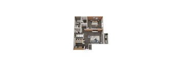 Sycamore Floor Plan at fifty9 Grove Apartments, Naperville, Illinois