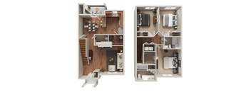 Warwick- Floor Plan at Highlands at Warwick Apartments, Lilitz, PA