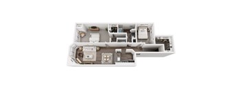 Langley II Upper Floorplan at Woodland Meadows, Clinton Township, 48035