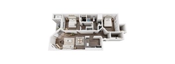 Langley Lower Floorplan at Woodland Meadows, Michigan