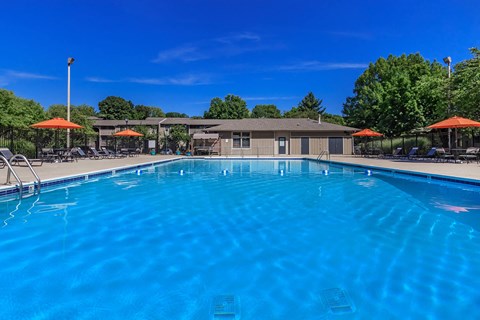 the swimming pool at our apartments