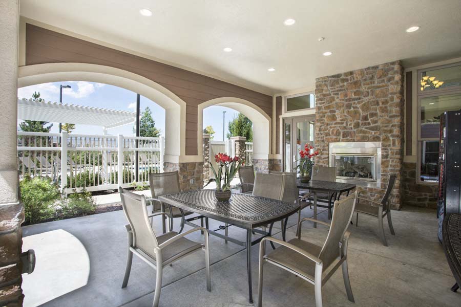 Liberty Landing Apartments Patio Tables, West Jordan, Utah