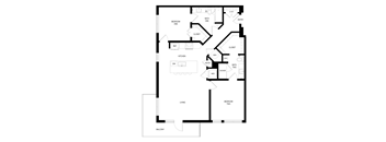 Liberty Duet Apartments, Salt Lake City Utah, two bedroom two bathroom Emerald floor plan, corner unit.
