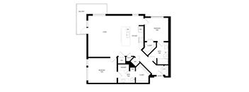 a floor plan of a house with an open floor plan