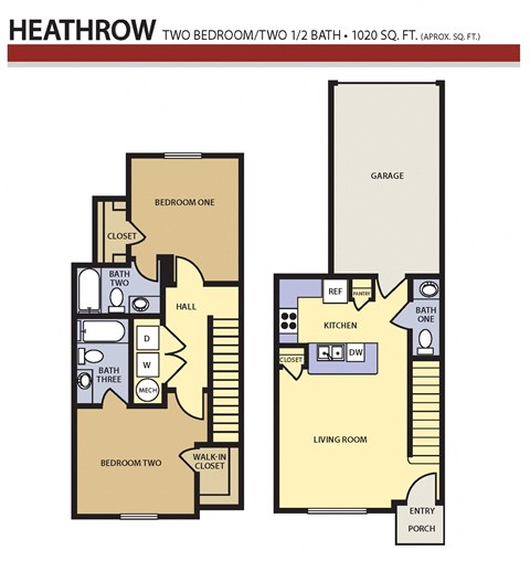 Liberty Landing Apartments Floor Plan, West Jordan, Utah Heathrow