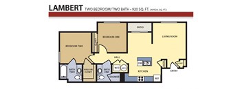 Liberty Landing Apartments Floor Plan, West Jordan, Utah Lambert