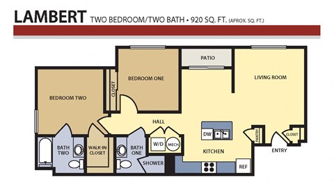 Liberty Landing Apartments Floor Plan, West Jordan, Utah Lambert