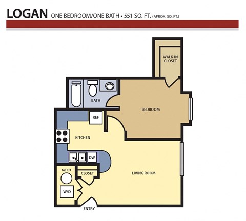 Liberty Landing Apartments Floor Plan, West Jordan, Utah Logan