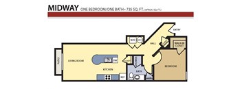 Liberty Landing Apartments Midway Floor Plan, West Jordan, Utah