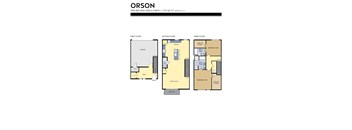 a floor plan of two bedrooms with a bathroom and a living room