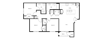 Liberty Sage Apartments, Park City, Utah, Golden 3 bedroom floor plan