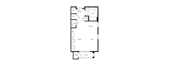 Liberty Sage Apartments, Park City, Utah, Scarlet studio bedroom floor plan