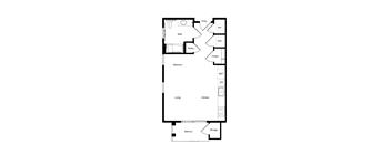 Liberty Sage Apartments, Park City, Utah, Meadow HCA studio bedroom floor plan