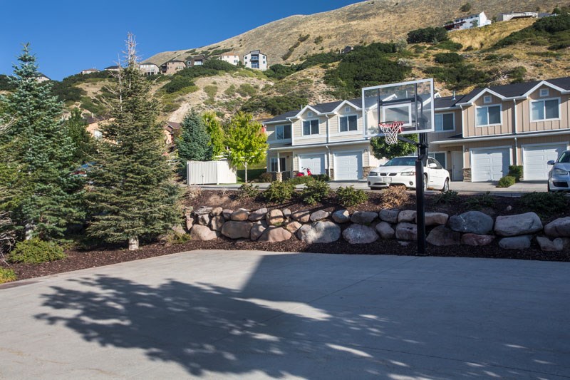 Liberty Hill Apartments, Draper, Utah, basketball hoop.