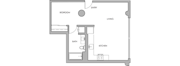 P8 - Loft Studio Floorplan at Maxfield Lofts Apartments, California