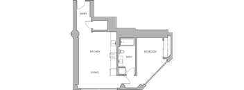 PH6 - Loft Studio Floorplan at Maxfield Lofts Apartments, Los Angeles