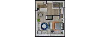 T-A1 Floor Plan at Palm Gardens @ Biscayne Gardens, Florida