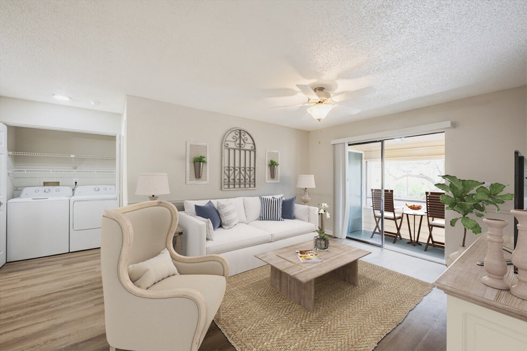 the preserve at ballantyne commons living room and kitchen at Lakeside Gardens, Daytona