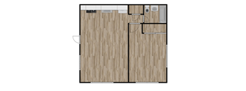 PA1 Floor Plan at Palm Gardens @ Biscayne Gardens, North Miami, FL