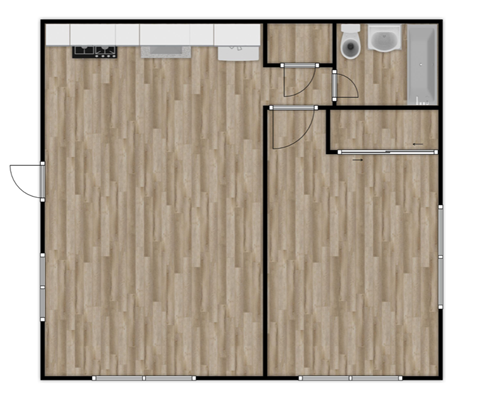 PA1 Floor Plan at Palm Gardens @ Biscayne Gardens, North Miami, FL