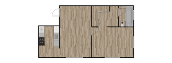 PA2 Floor Plan at Palm Gardens @ Biscayne Gardens, North Miami, 33181