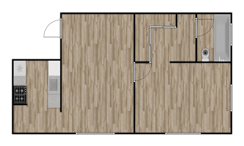 PA2 Floor Plan at Palm Gardens @ Biscayne Gardens, North Miami, 33181