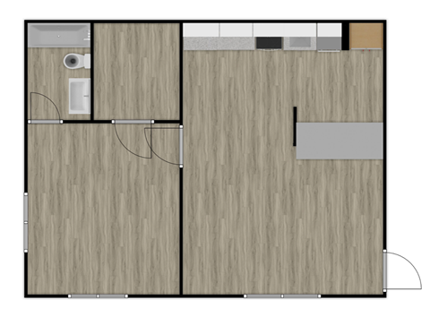 PA3 Floor Plan at Palm Gardens @ Biscayne Gardens, North Miami, FL, 33181