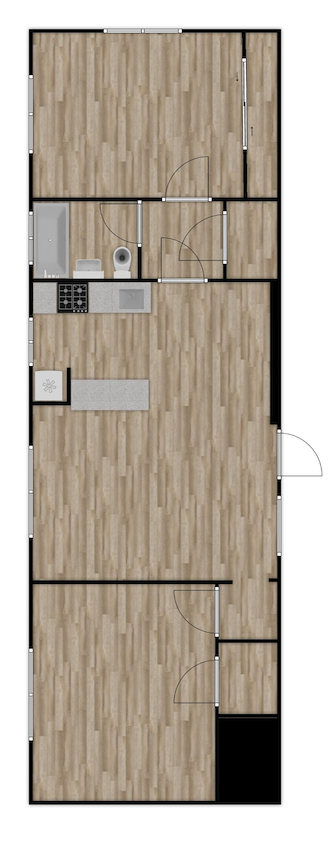 PB1 Floor Plan at Palm Gardens @ Biscayne Gardens, North Miami, Florida
