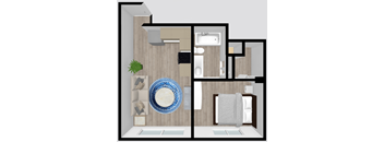 T-A2 Floor Plan at Palm Gardens @ Biscayne Gardens, Florida, 33181