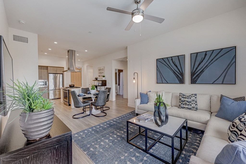 Living room with couches and a coffee table