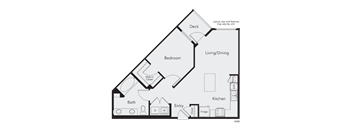 a floor plan of a bedroom apartment