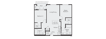 a floor plan of a house with a bedroom and a living room