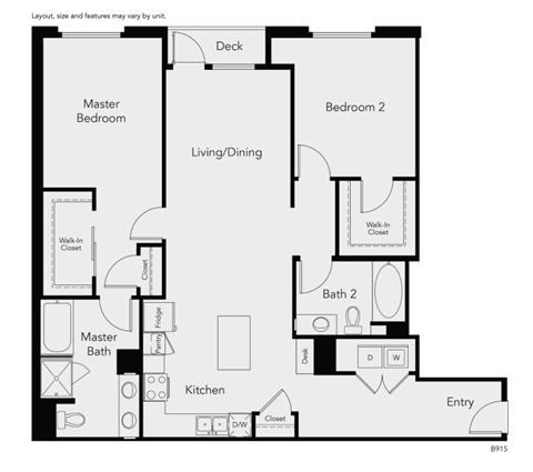 the floor plan of a bedroom apartment with a bedroom and a living room
