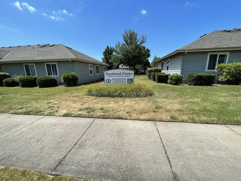 View of site signage facing Carol Street in Woodburn