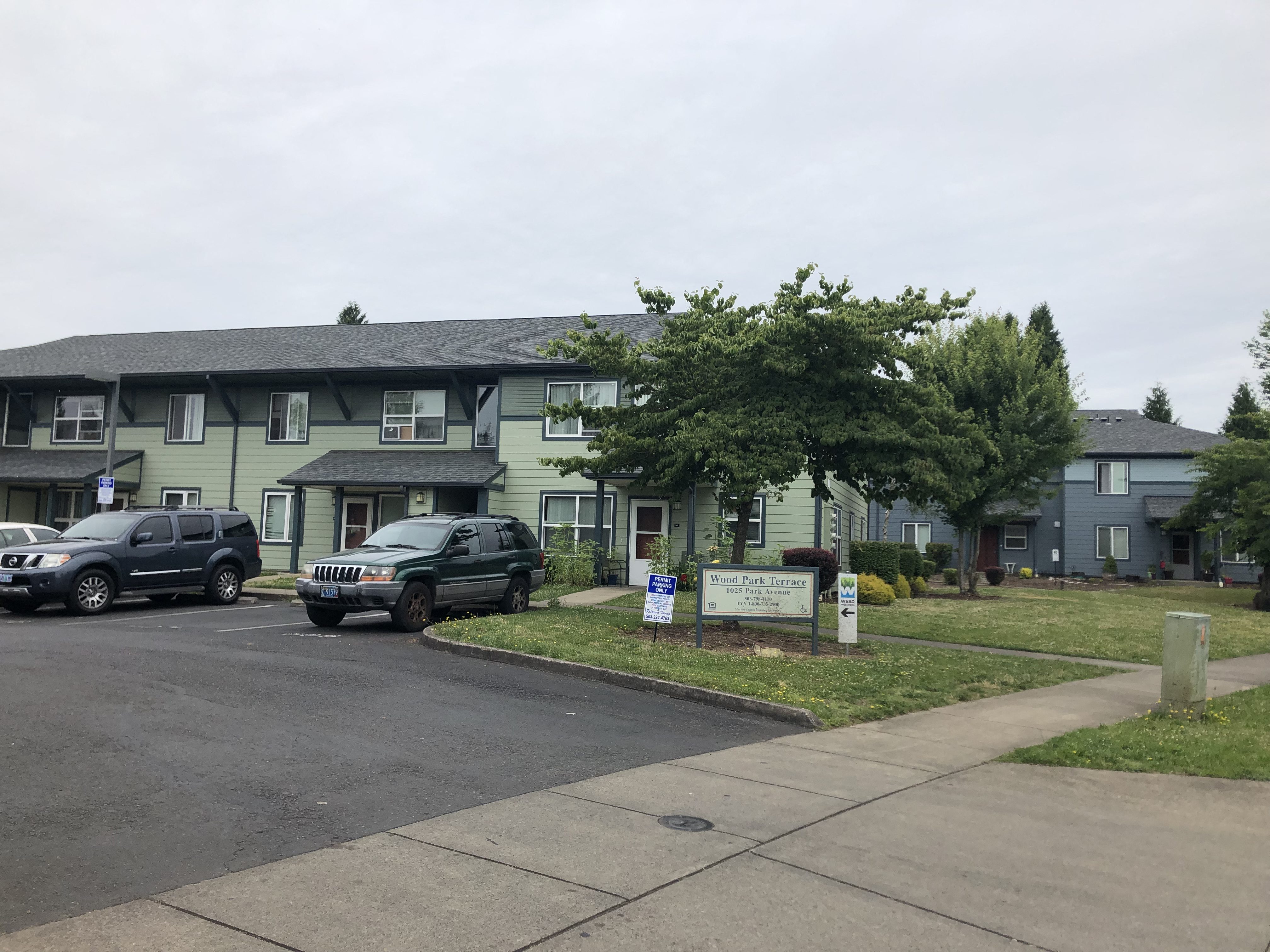 Exterior view with site signage at south entrance