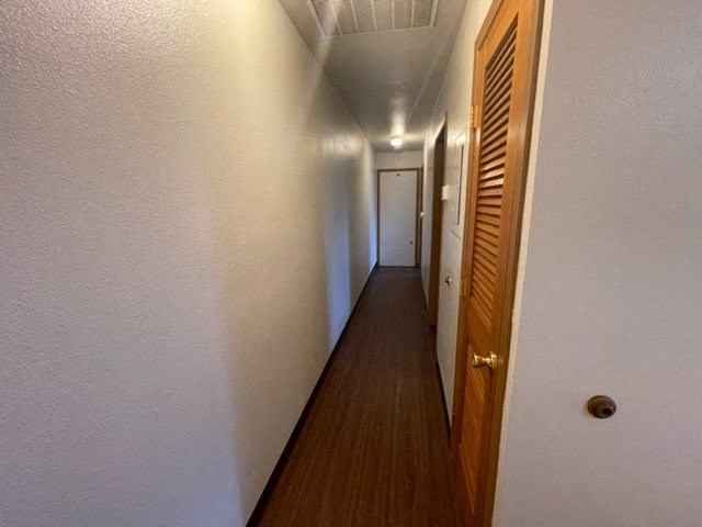 Hallway view showing utility closet