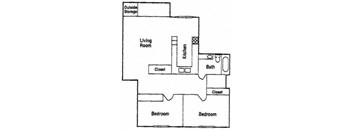 2 Bedroom 1 Bath