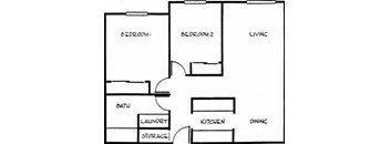 2 Bedroom 1 Bath